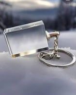 K9 Kristal Sleutelhanger met 3D Gravure - Geïntegreerd LED-Lampje