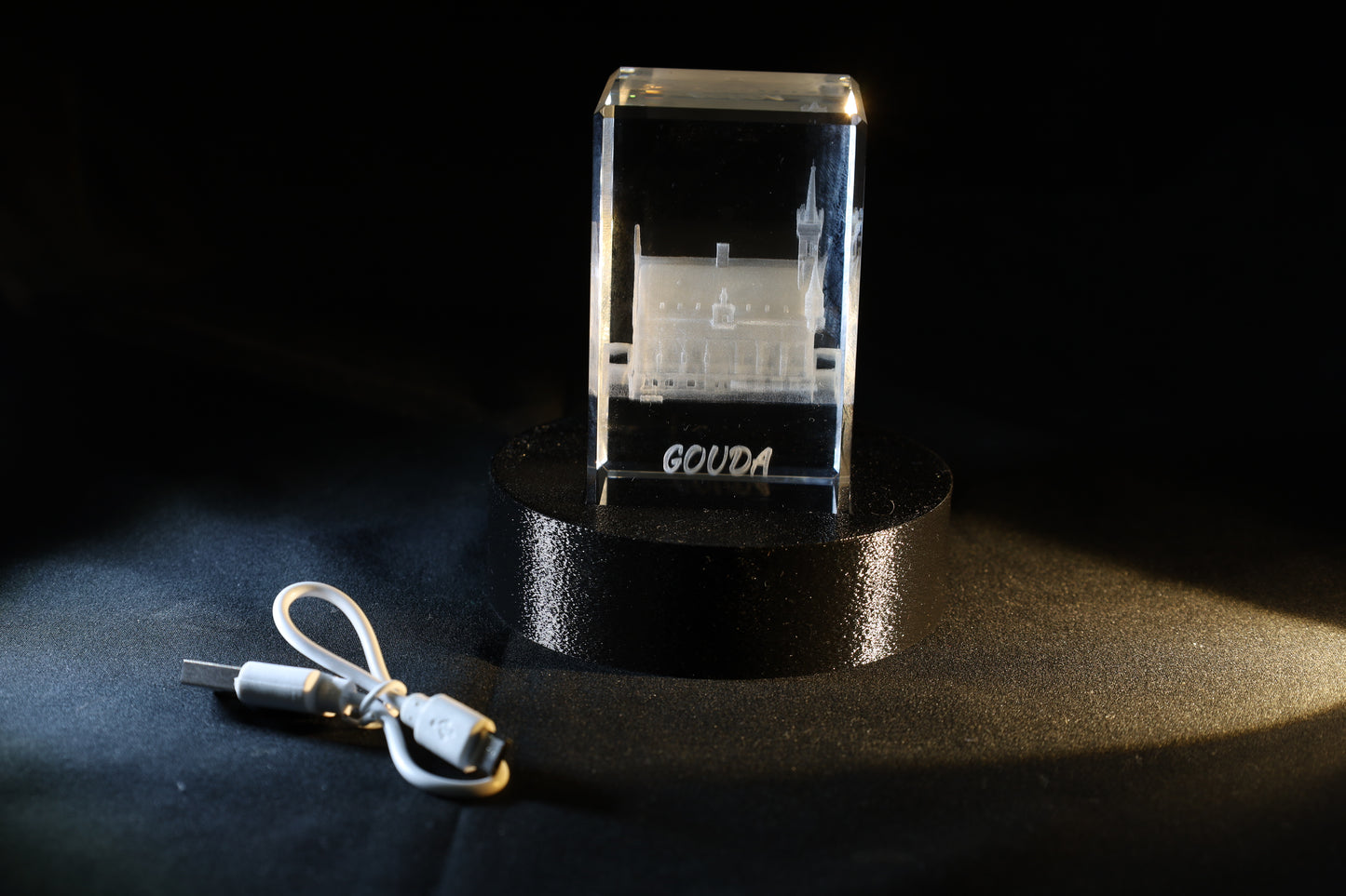 LED Lichtbase Zwart – Perfecte aanvulling voor K9 Kristal VERTICAAL