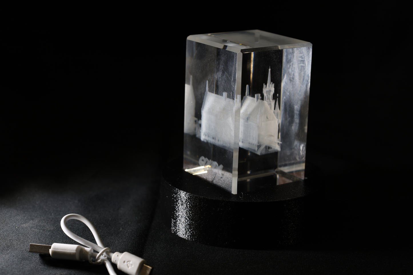 LED Lichtbase Zwart – Perfecte aanvulling voor K9 Kristal VERTICAAL