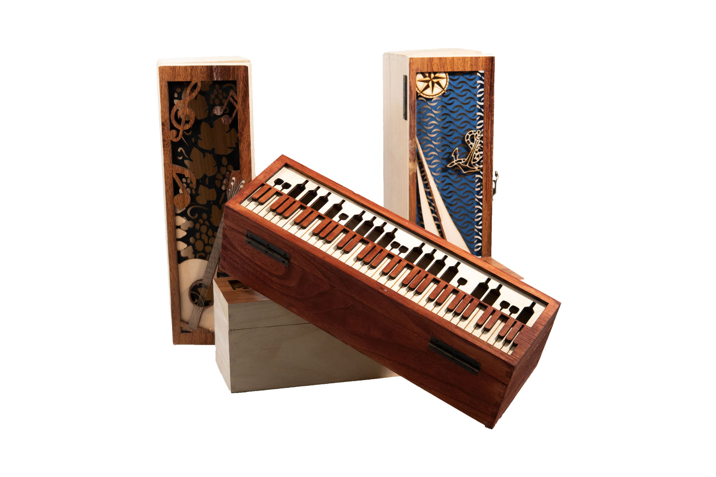 Wijnkistje Zeilboot uitsnede