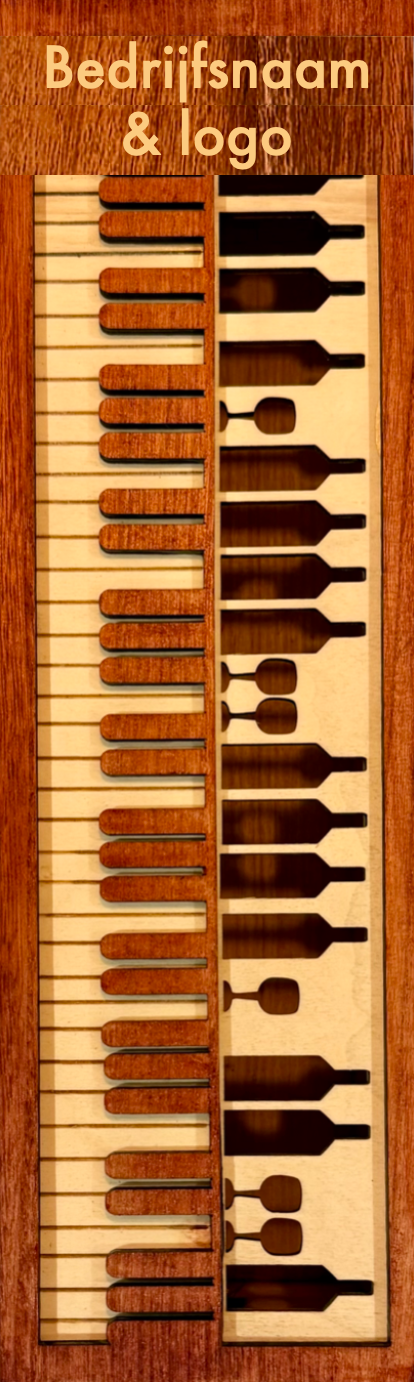 Wijnkistje Piano gepersonaliseerd