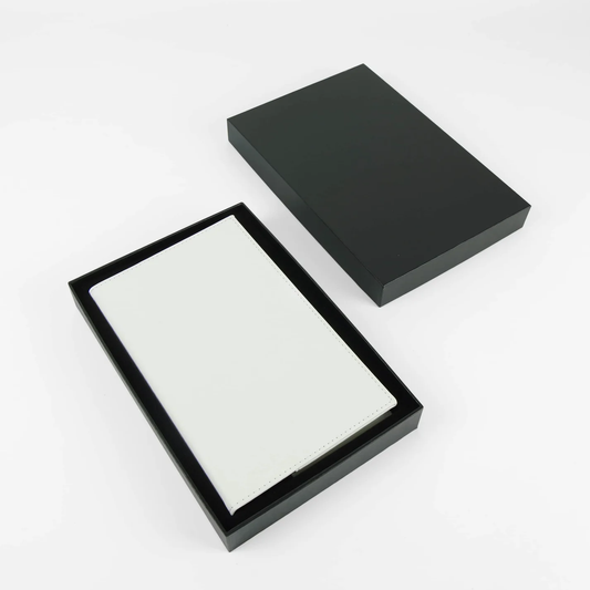 LaseretteⓇ Luxe Notitieboek Wit (inclusief graveren naam en logo!)