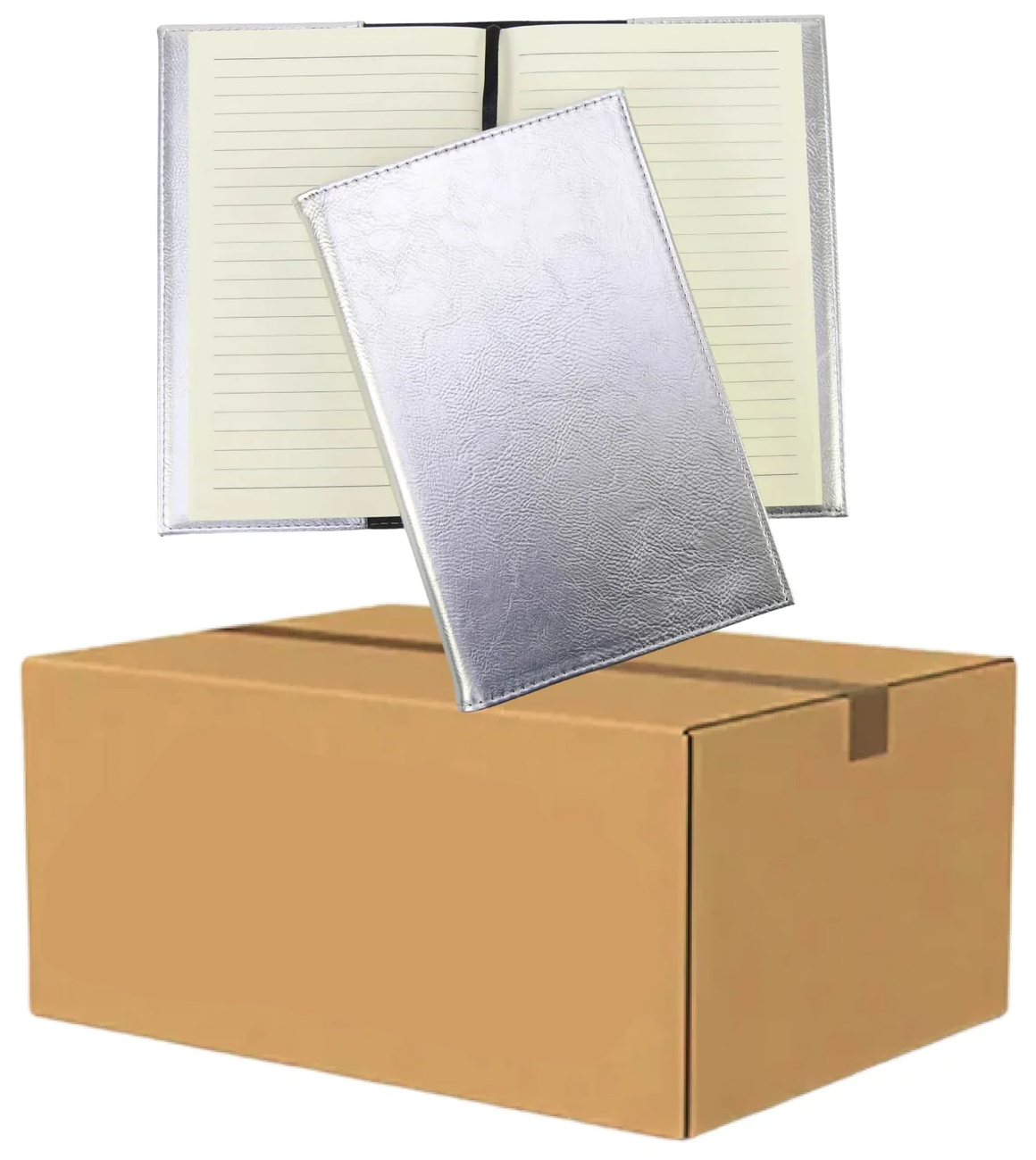 LaseretteⓇ Luxe Notitieboek Zilver (inclusief graveren naam en logo!)