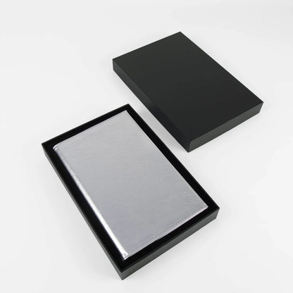 LaseretteⓇ Luxe Notitieboek Zilver (inclusief graveren naam en logo!)