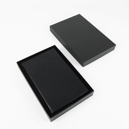 LaseretteⓇ Luxe Notitieboek Zwart (inclusief graveren naam en logo!)