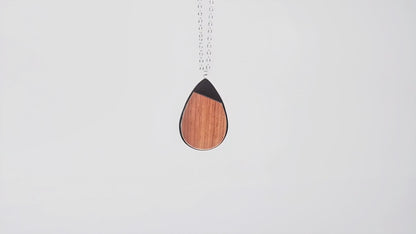 Gravierbare Holzkette AUS NATURHOLZ UND EDELSTAHL