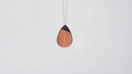 Gravierbare Holzkette AUS NATURHOLZ UND EDELSTAHL